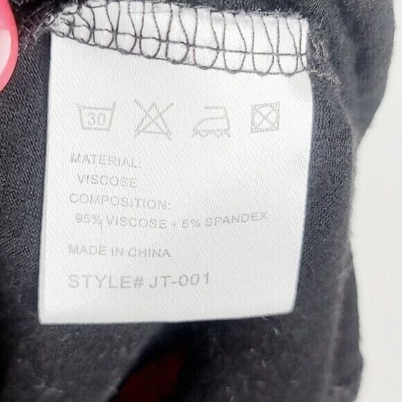 iGenjun Top Womens Small Black Knit Basic Sleeveless Scoop Neck Pleated Stretch - Picture 9 of 9